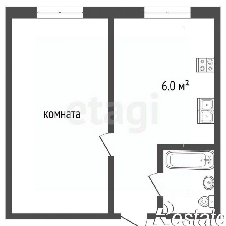 1-комн квартира улица Труда, 1,  д. 1