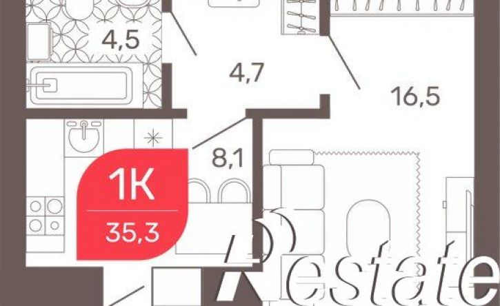 1-комн квартира в новом доме Обход Читы, 32,  д. 32