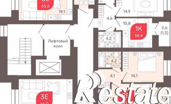 3-комн квартира в новом доме Обход Читы, 32,  д. 32