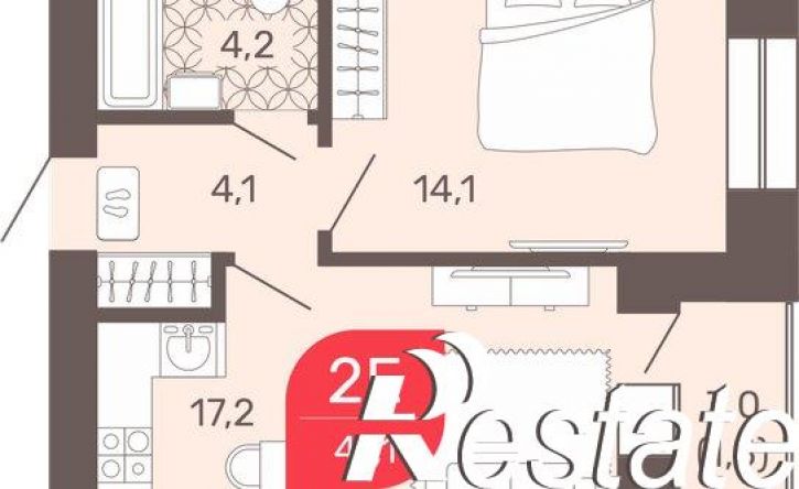 2-комн квартира в новом доме Обход Читы, 32,  д. 32