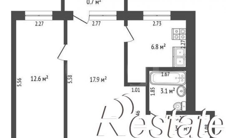 2-комн квартира Нагорная улица, 85А,  д. 85А
