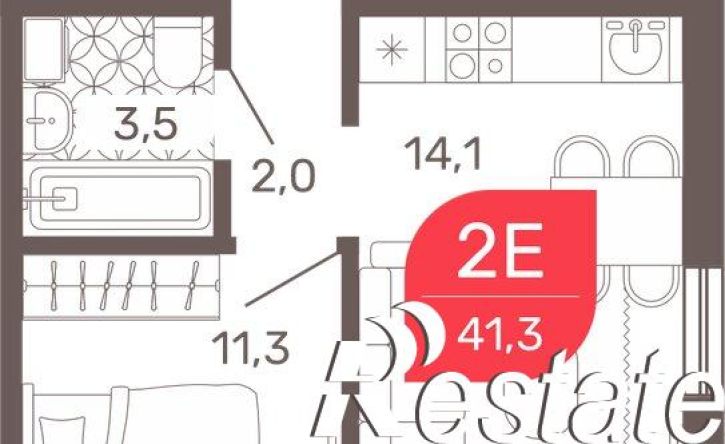 2-комн квартира в новом доме Обход Читы, 32,  д. 32